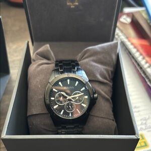 Black Chronograph Watch-new with tags